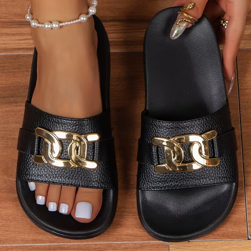 Women's Leather Comfy Flat Sandals