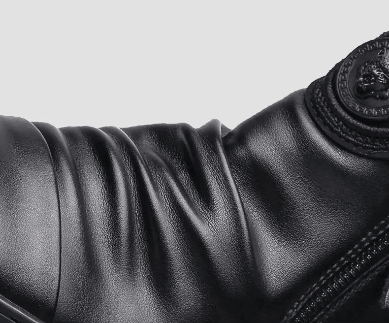 ⏰Last Day 70% OFF🔥)Men's Comfortable Leather Motorcycle Boots Work Boots Waterproof Anti-Slip Anti-Sprain