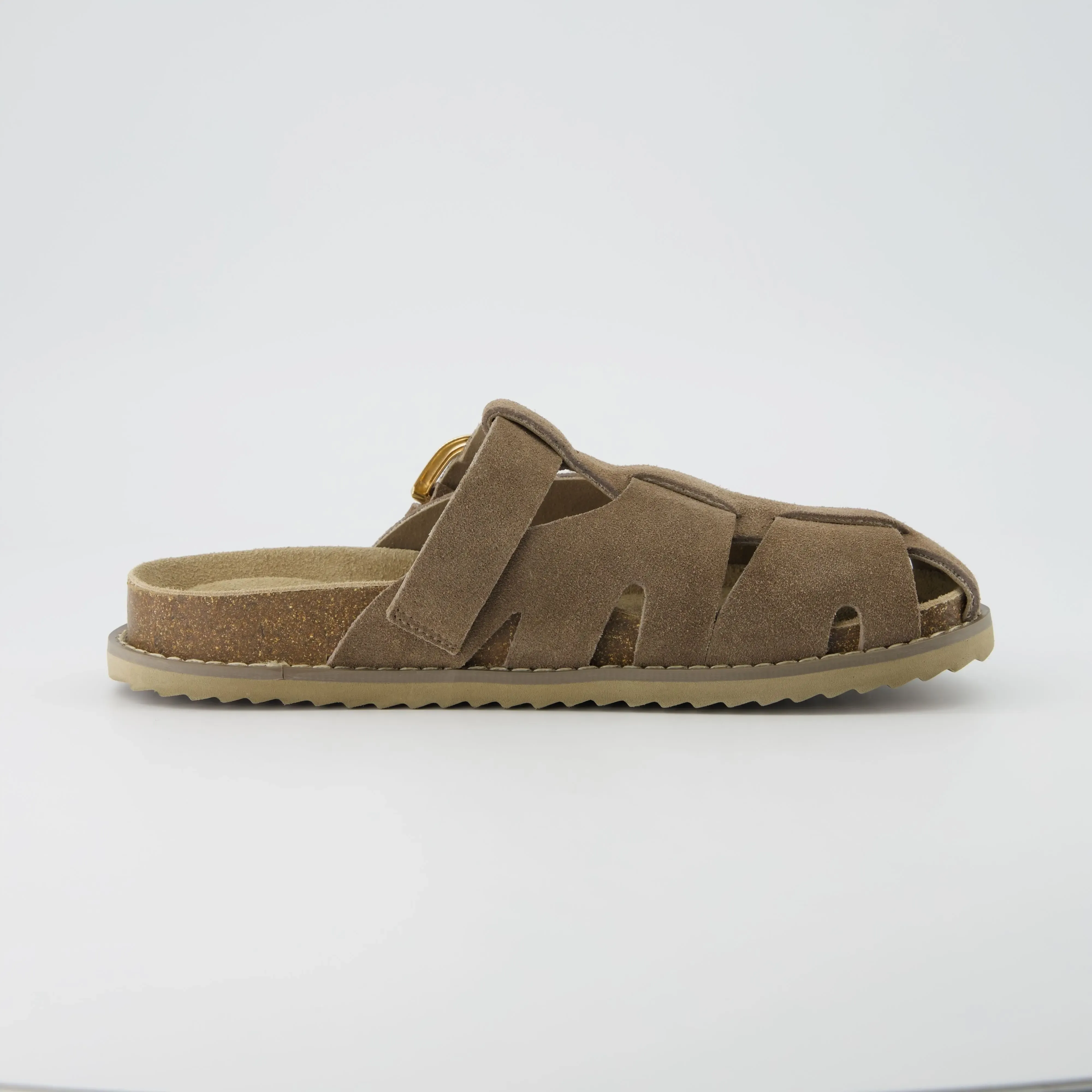 Women's Leather Fisherman Sandals - Soft and Smooth Genuine Suede Slip On Closed Toe