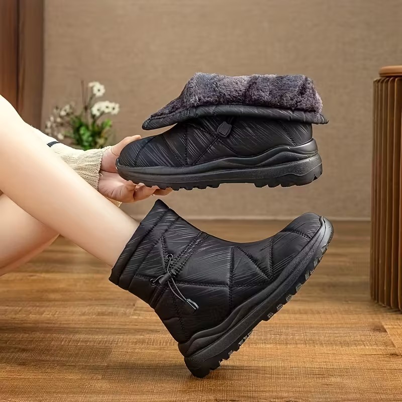 Women Platform Suede Ankle Snow Boots