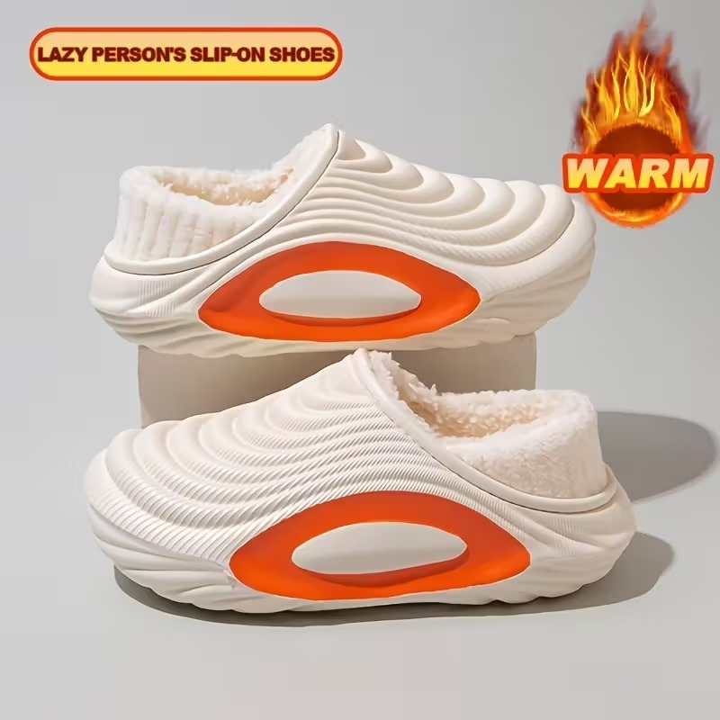 Women’s Plush Waterproof Fleece-Lined Indoor–Outdoor Winter Slippers