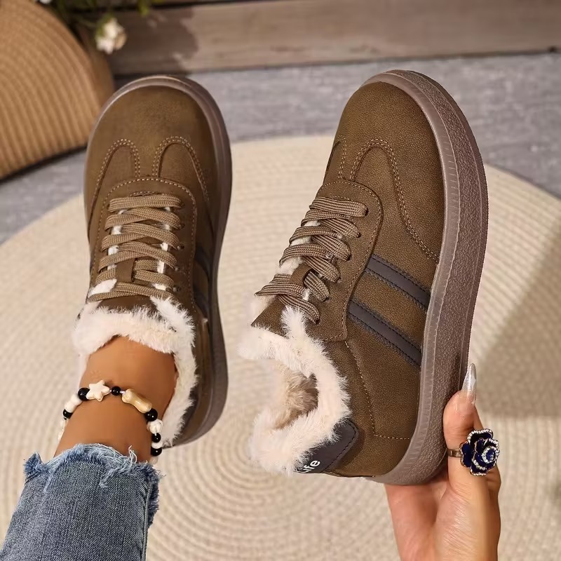 Women's Waterproof Warm Platform Sneakers Boots