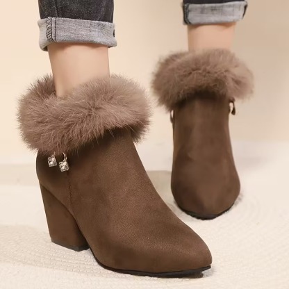 Elegant Solid Color Ankle Booties