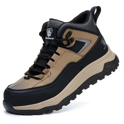 (⏰Limited Time Sale 70% OFF) Men's Orthopedic Protective Hiking/Work Boots - Waterproof, Slip-resistant, Impact-resistant, Puncture-resistant - Wide toe box, Arch Support, Ankle Support
