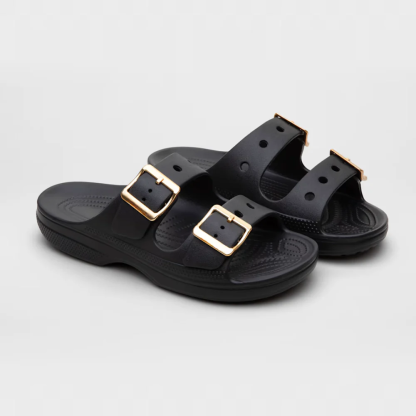 Women's Double Buckle Comfortable Slides – Walk Taller, Feel Nothing