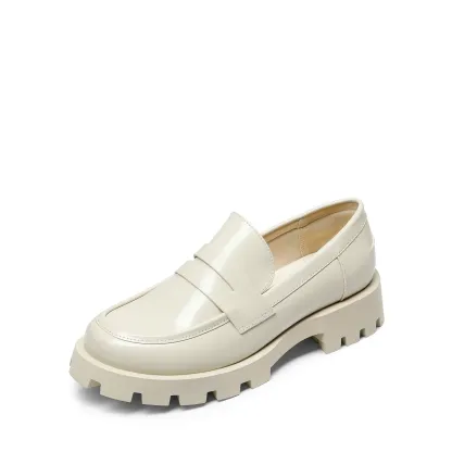 Women's Flats Casual Lug Sole  Leather Loafers