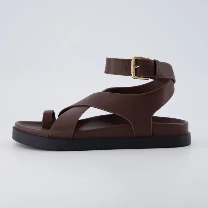 Women's Wedge Platform Sandals | Eco-Leather Casual Summer Walking Footwear | Memory Foam Insole | Non-Slip