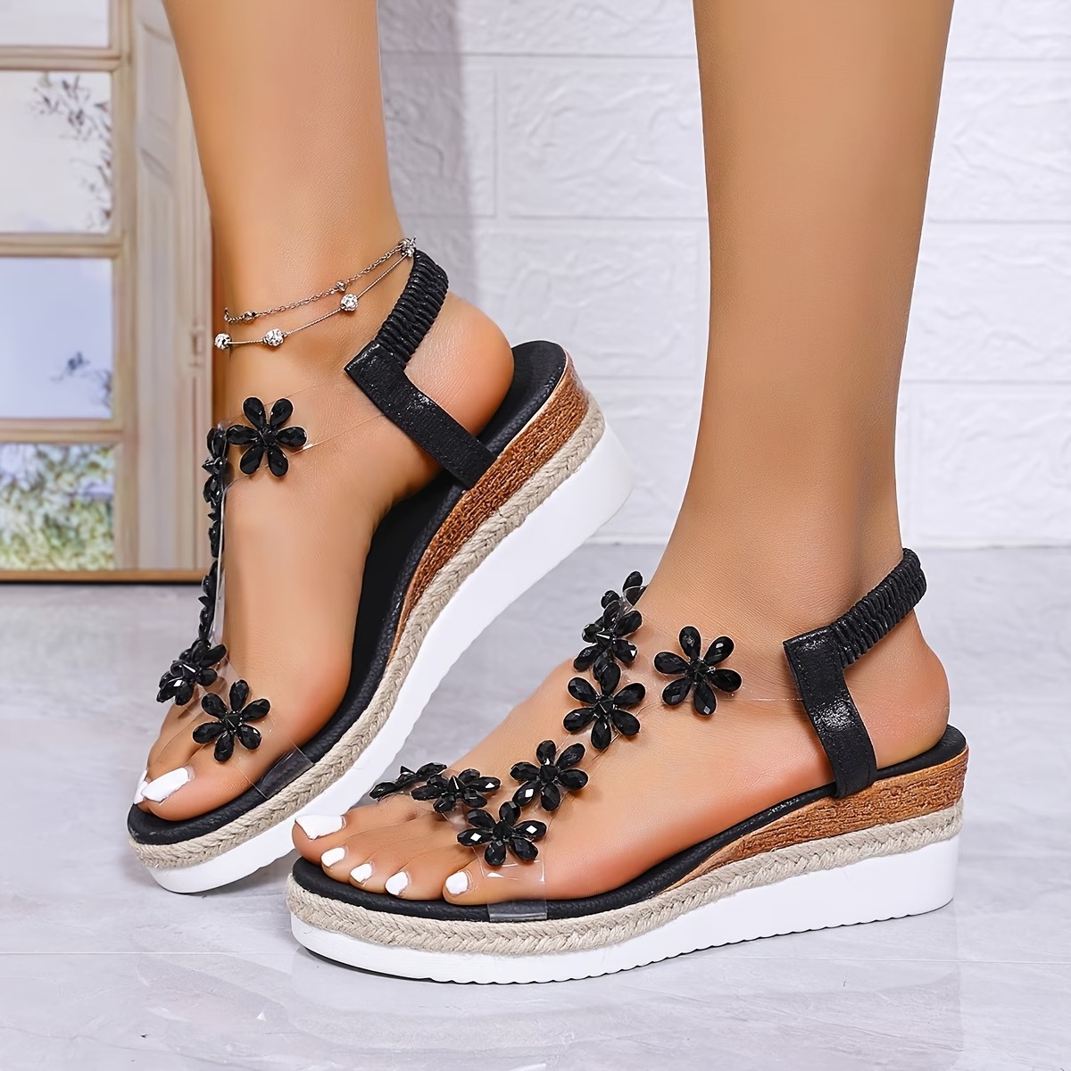 🔥Last Day Promotion 50% OFF - Women's New Summer Rhinestone Open Toe Orthopaedic Sandals