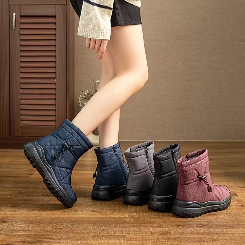 Women Platform Suede Ankle Snow Boots