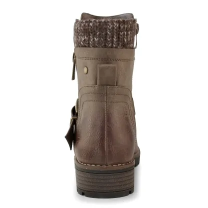 Comfortable Genuine Leather Boots With Laces And Inside Zippers