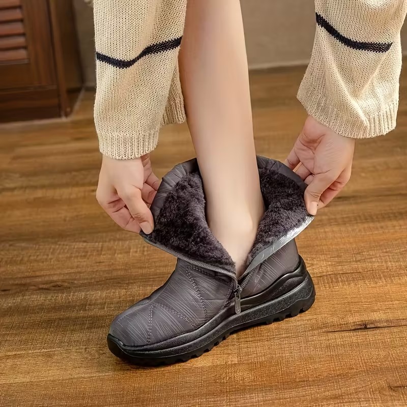 Women Platform Suede Ankle Snow Boots