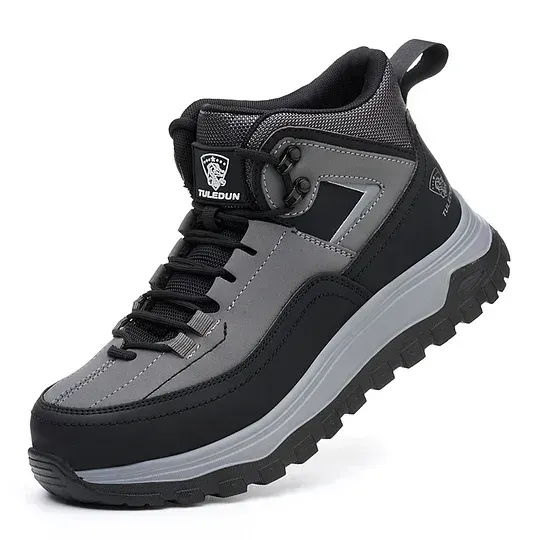 (⏰Limited Time Sale 70% OFF) Men's Orthopedic Protective Hiking/Work Boots - Waterproof, Slip-resistant, Impact-resistant, Puncture-resistant - Wide toe box, Arch Support, Ankle Support