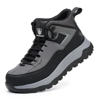 (⏰Limited Time Sale 70% OFF) Men's Orthopedic Protective Hiking/Work Boots - Waterproof, Slip-resistant, Impact-resistant, Puncture-resistant - Wide toe box, Arch Support, Ankle Support
