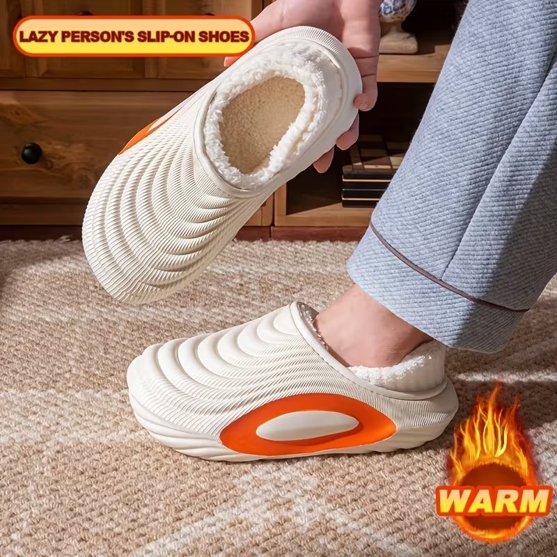 Women’s Plush Waterproof Fleece-Lined Indoor–Outdoor Winter Slippers
