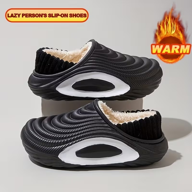 Women’s Plush Waterproof Fleece-Lined Indoor–Outdoor Winter Slippers