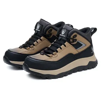 (⏰Limited Time Sale 70% OFF) Men's Orthopedic Protective Hiking/Work Boots - Waterproof, Slip-resistant, Impact-resistant, Puncture-resistant - Wide toe box, Arch Support, Ankle Support
