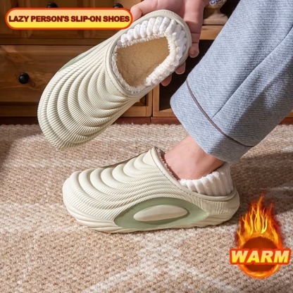 Women’s Plush Waterproof Fleece-Lined Indoor–Outdoor Winter Slippers