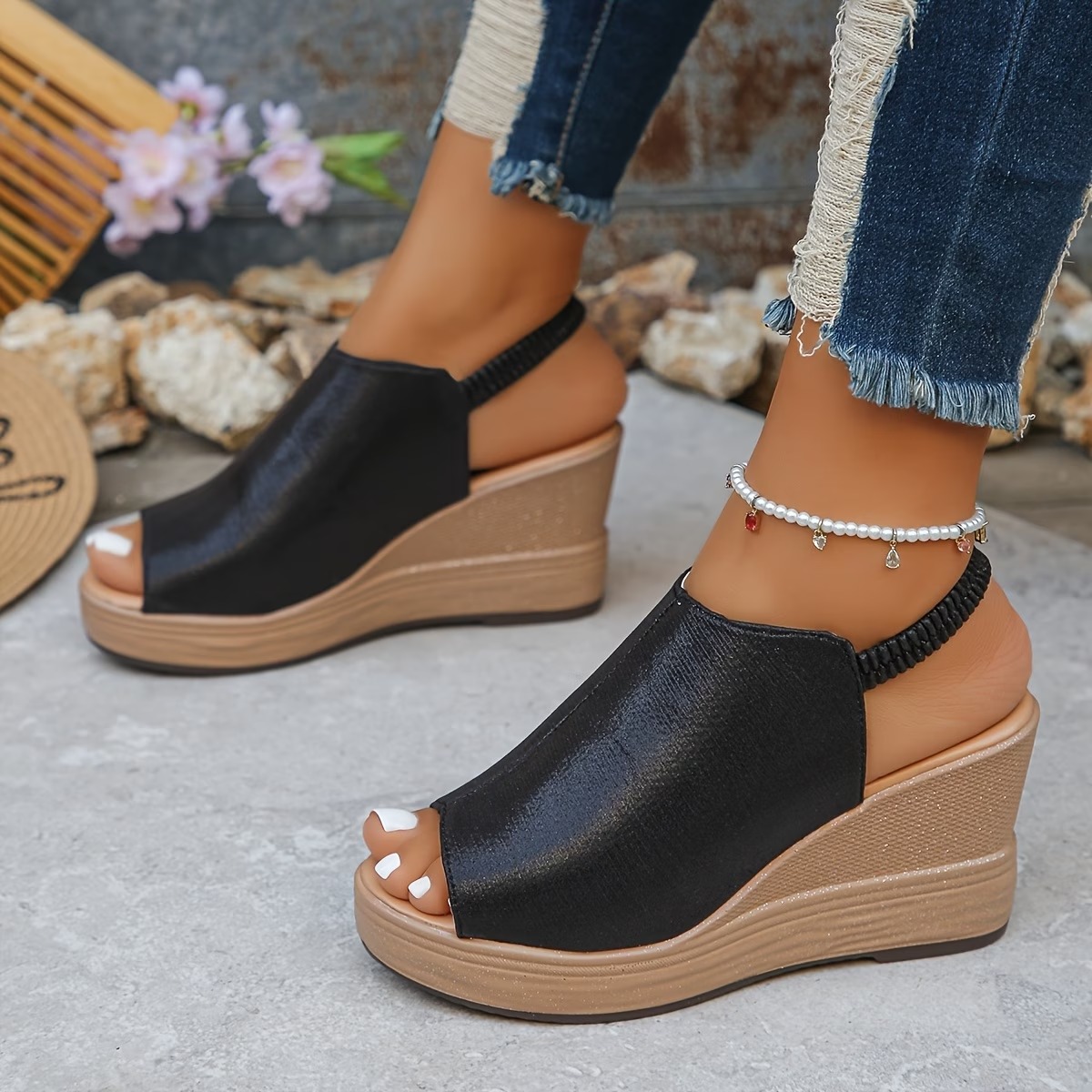 🔥LAST DAY PROMOTION 50% OFF - WOMEN'S LEATHER PLATFORM WEDGE ORTHOPEDIC SANDALS
