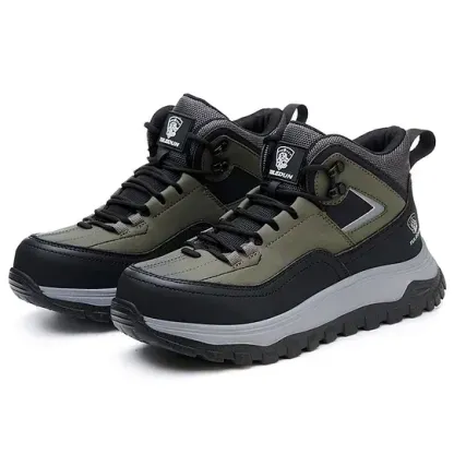 (⏰Limited Time Sale 70% OFF) Men's Orthopedic Protective Hiking/Work Boots - Waterproof, Slip-resistant, Impact-resistant, Puncture-resistant - Wide toe box, Arch Support, Ankle Support
