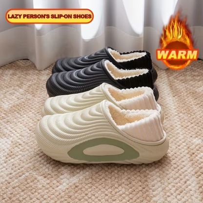 Women’s Plush Waterproof Fleece-Lined Indoor–Outdoor Winter Slippers
