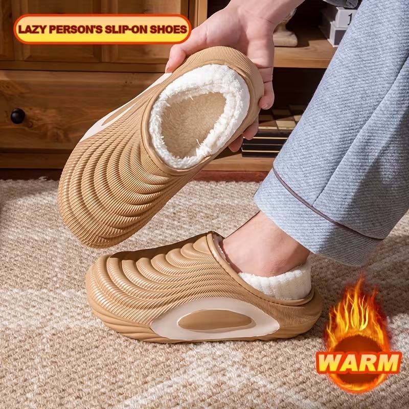 Women’s Plush Waterproof Fleece-Lined Indoor–Outdoor Winter Slippers