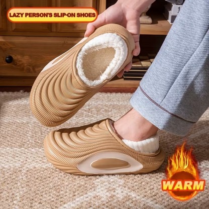 Women’s Plush Waterproof Fleece-Lined Indoor–Outdoor Winter Slippers