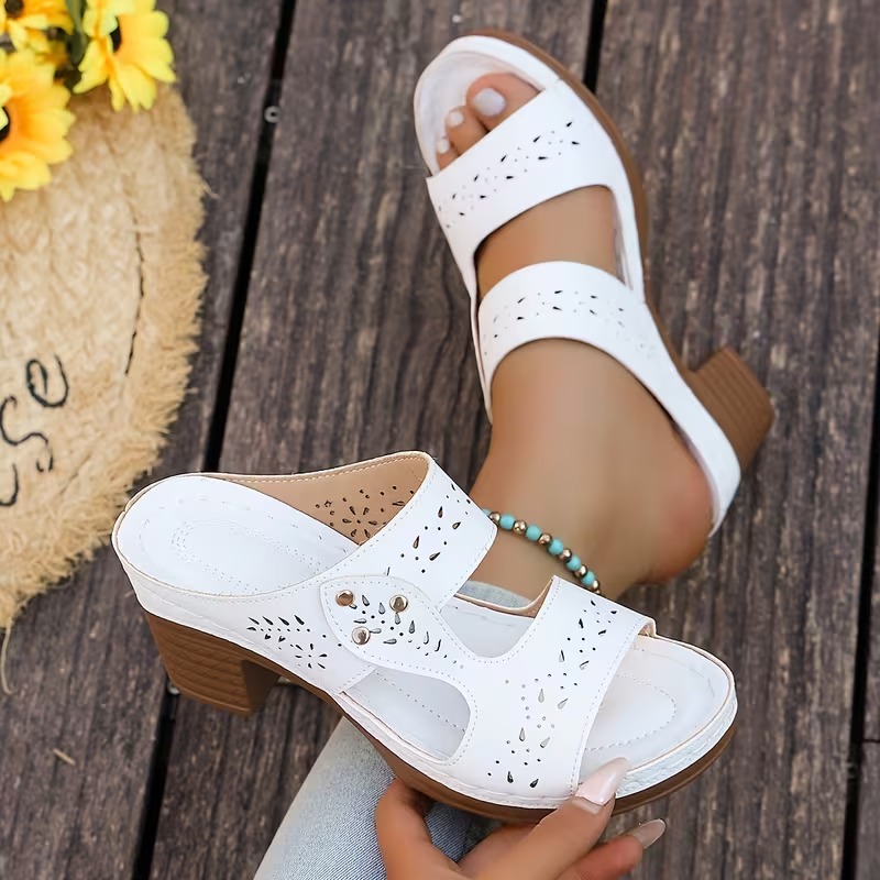 🔥Last Day Promotion 50% OFF - Women's Fashion High Heel Chunky Heel Sandals