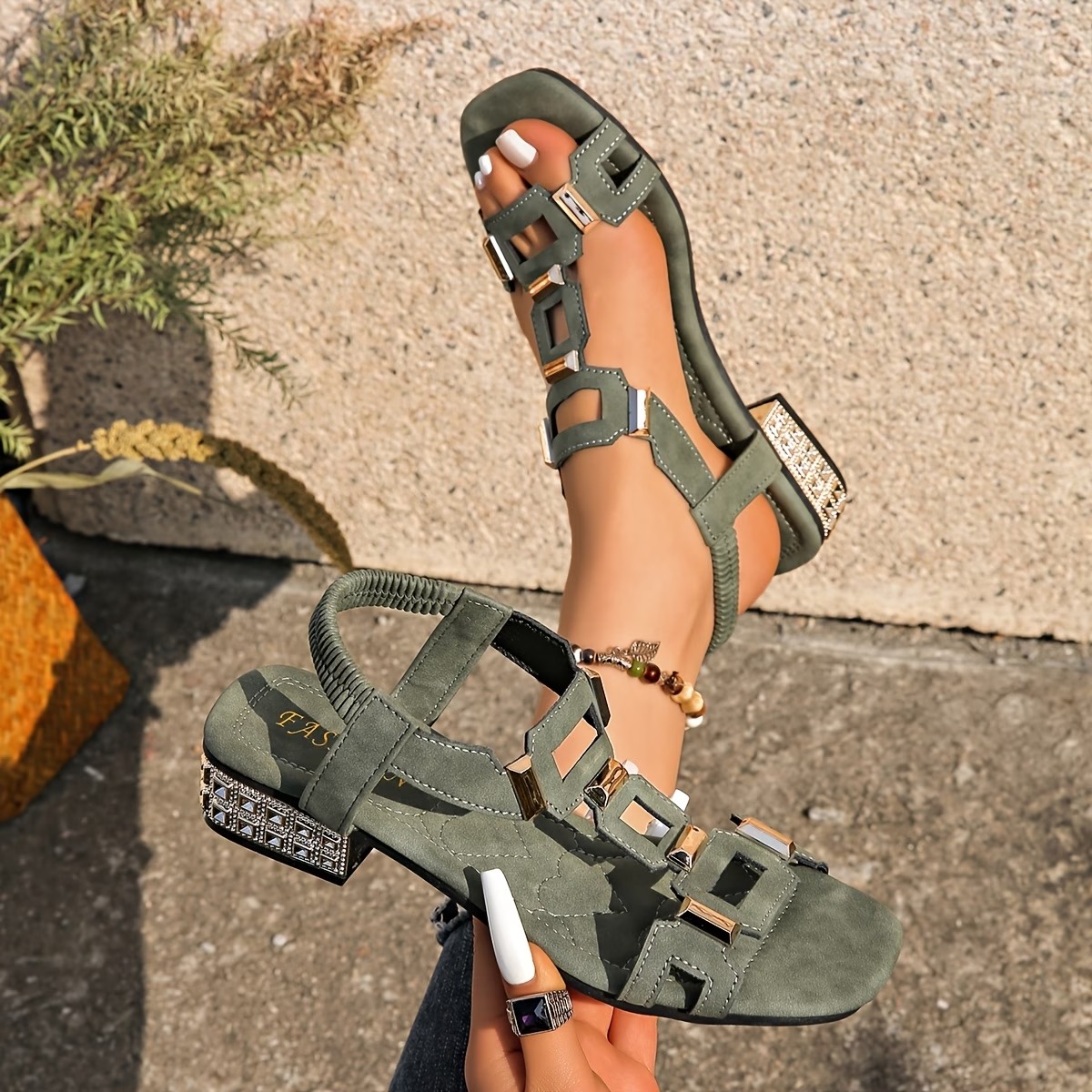 Cork Flower Non-Slip Summer Slippers