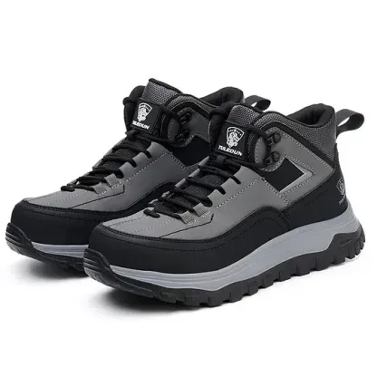 (⏰Limited Time Sale 70% OFF) Men's Orthopedic Protective Hiking/Work Boots - Waterproof, Slip-resistant, Impact-resistant, Puncture-resistant - Wide toe box, Arch Support, Ankle Support