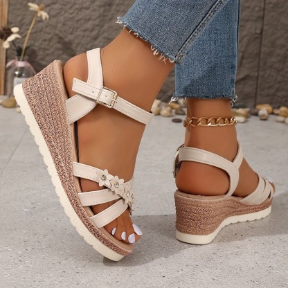 Women's Printed Design Fashionable Heeled Sandals