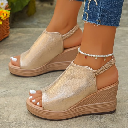🔥LAST DAY PROMOTION 50% OFF - WOMEN'S LEATHER PLATFORM WEDGE ORTHOPEDIC SANDALS