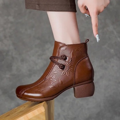 Women’s Warm Leather Comfort Ankle Boots