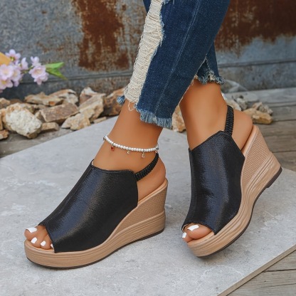 🔥LAST DAY PROMOTION 50% OFF - WOMEN'S LEATHER PLATFORM WEDGE ORTHOPEDIC SANDALS