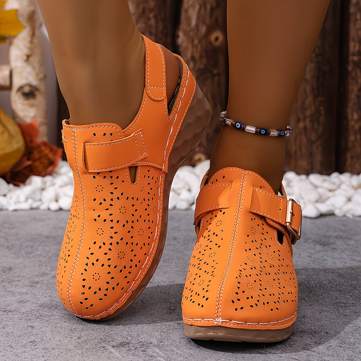 🔥LAST DAY PROMOTION 50% OFF - WOMEN'S LEATHER PLATFORM WEDGE ORTHOPEDIC SANDALS