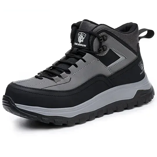 (⏰Limited Time Sale 70% OFF) Men's Orthopedic Protective Hiking/Work Boots - Waterproof, Slip-resistant, Impact-resistant, Puncture-resistant - Wide toe box, Arch Support, Ankle Support