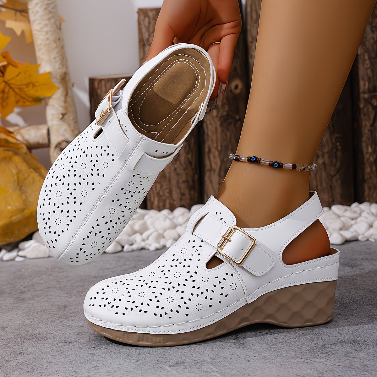 🔥LAST DAY PROMOTION 50% OFF - WOMEN'S LEATHER PLATFORM WEDGE ORTHOPEDIC SANDALS
