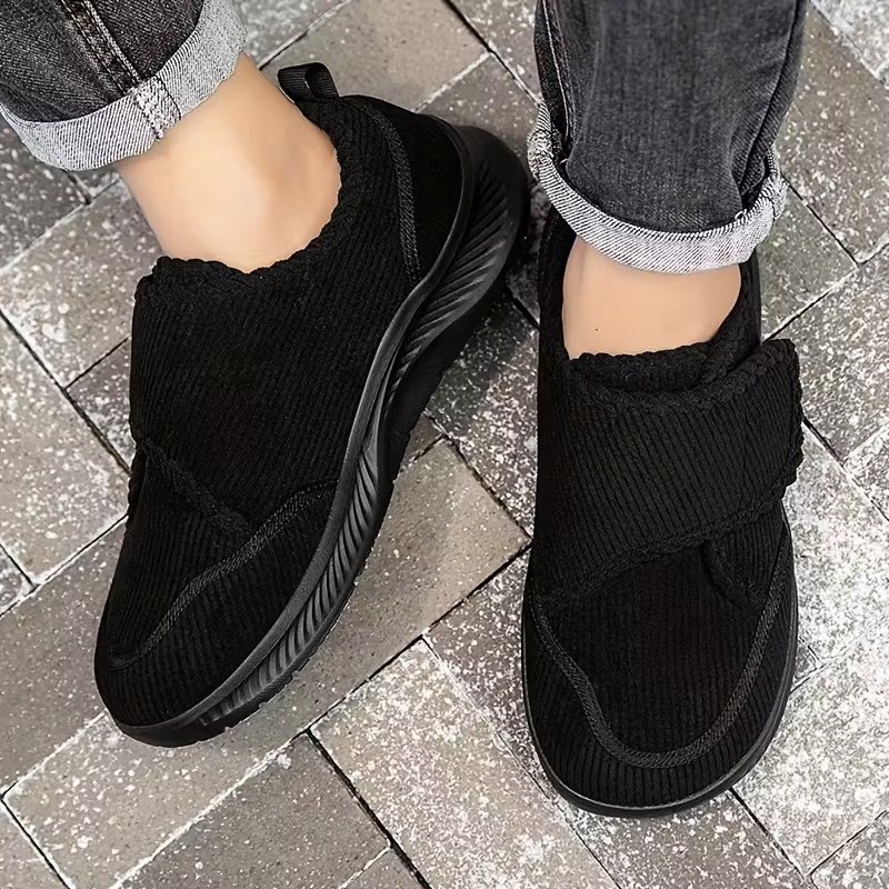 Men's Orthopedic Warm Snow Boots Waterproof Non-Slip Winter Fleece Shoes