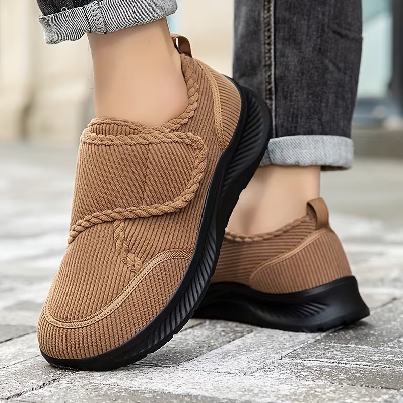 Men's Orthopedic Warm Snow Boots Waterproof Non-Slip Winter Fleece Shoes