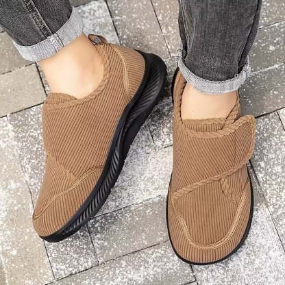 Men's Orthopedic Warm Snow Boots Waterproof Non-Slip Winter Fleece Shoes