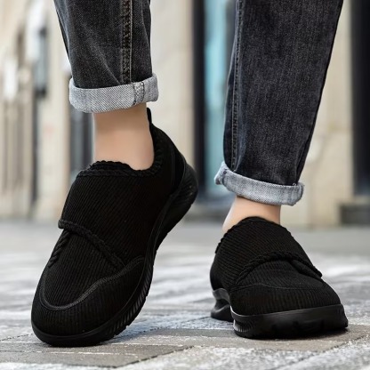 Men's Orthopedic Warm Snow Boots Waterproof Non-Slip Winter Fleece Shoes