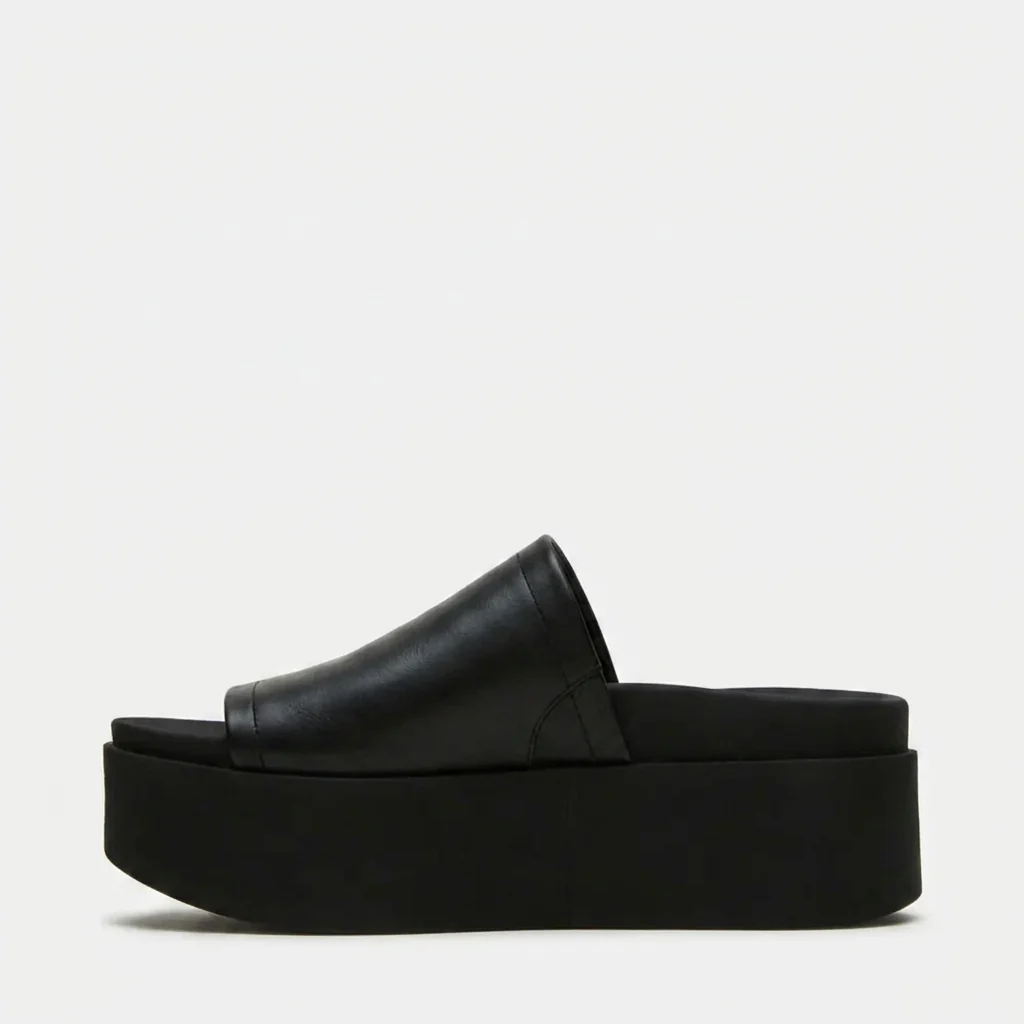 Leather Platform Slides – Slip On, Stay All Day