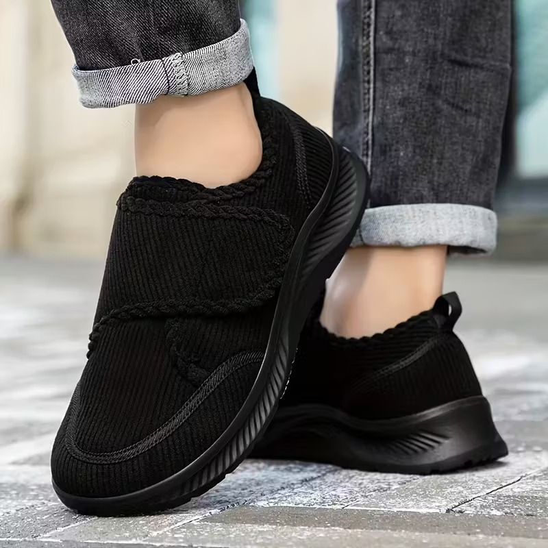 Men's Orthopedic Warm Snow Boots Waterproof Non-Slip Winter Fleece Shoes