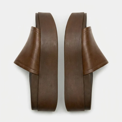Leather Platform Slides – Slip On, Stay All Day