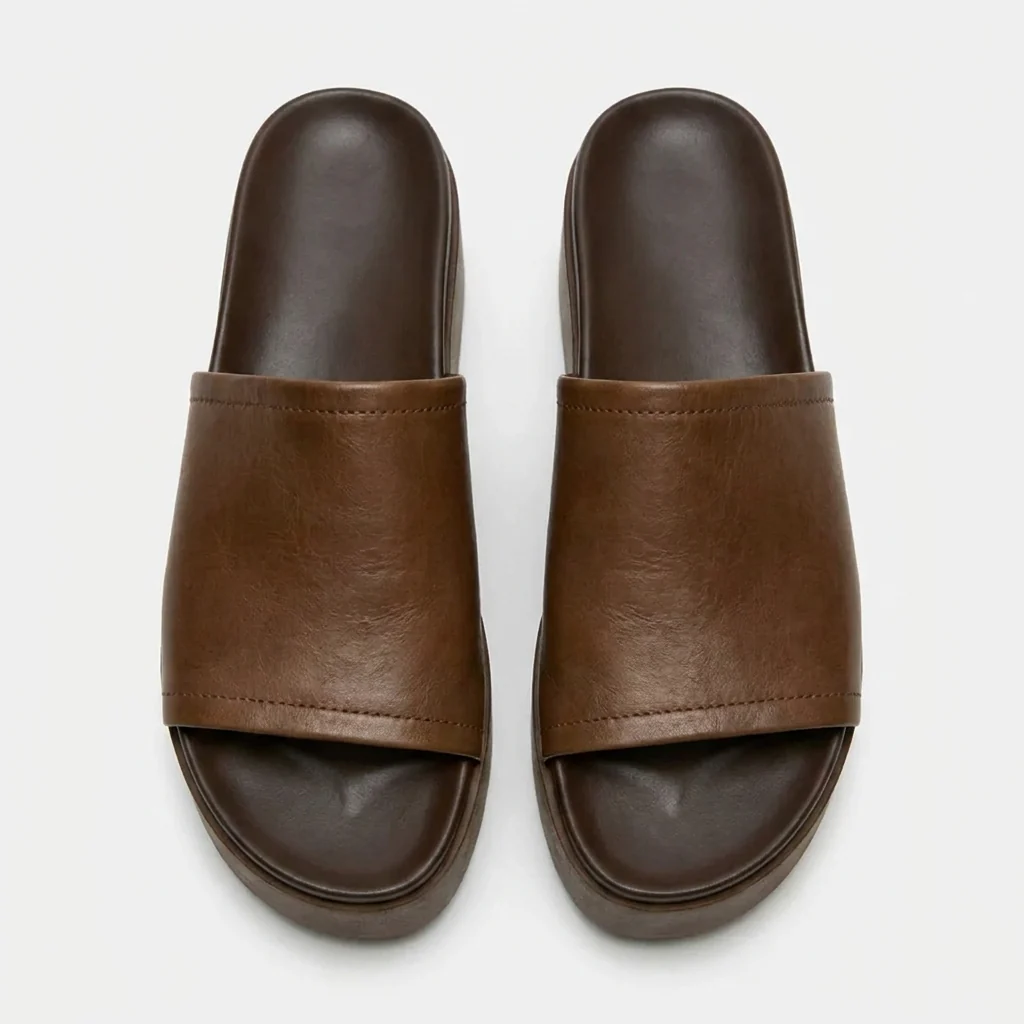 Leather Platform Slides – Slip On, Stay All Day