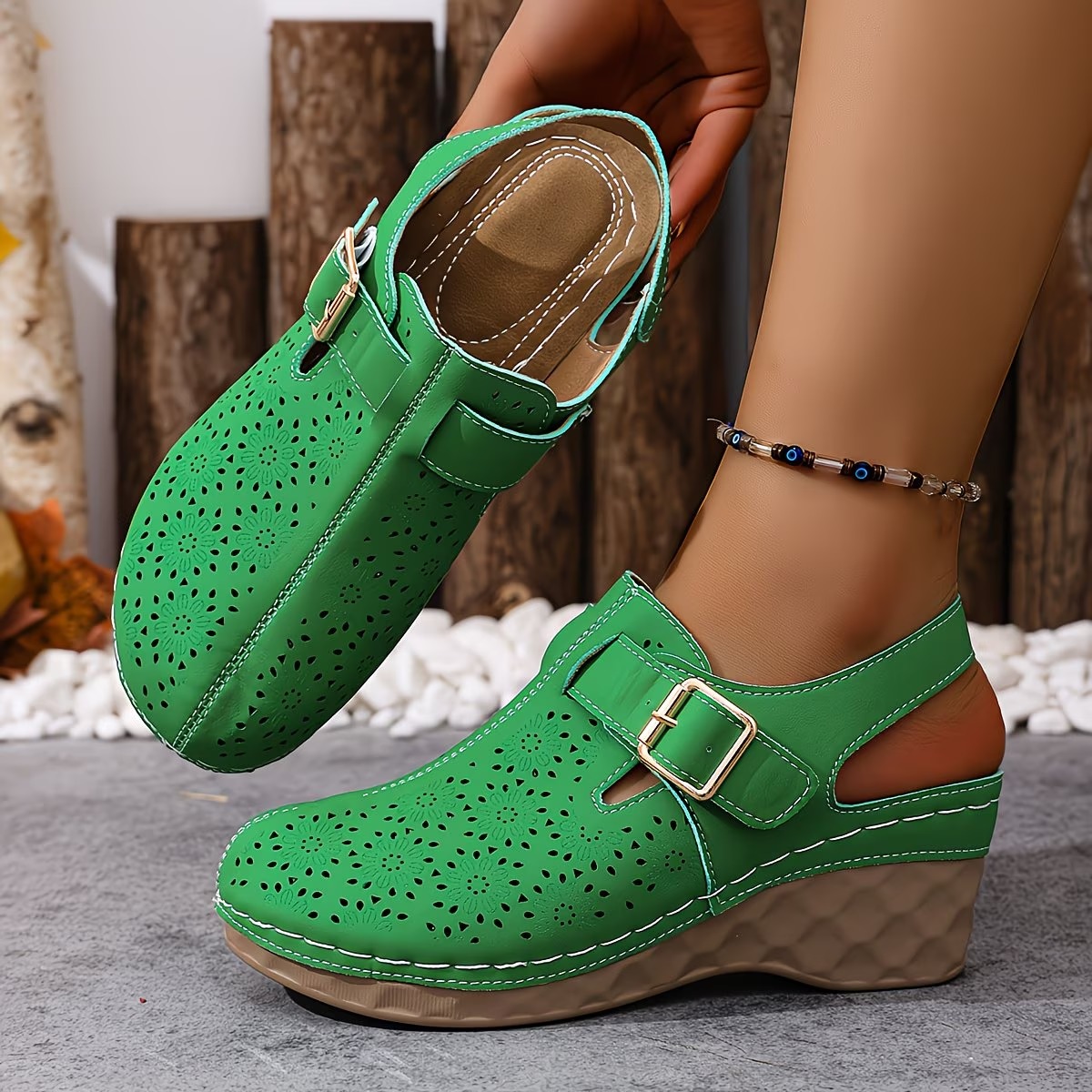 🔥LAST DAY PROMOTION 50% OFF - WOMEN'S LEATHER PLATFORM WEDGE ORTHOPEDIC SANDALS