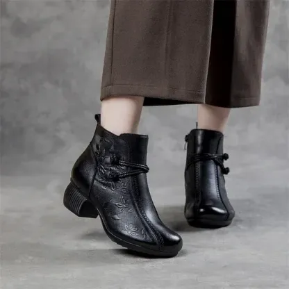 Women’s Warm Leather Comfort Ankle Boots