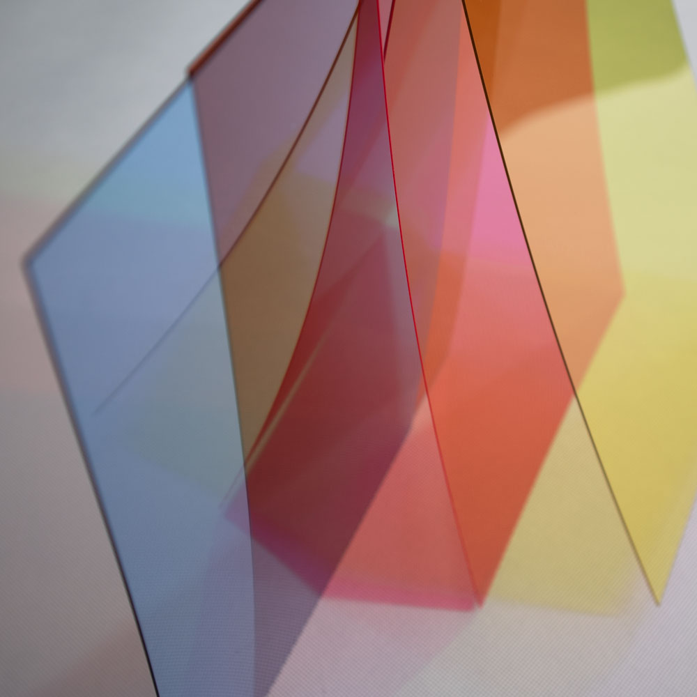 Color PC/PMMA composite sheet