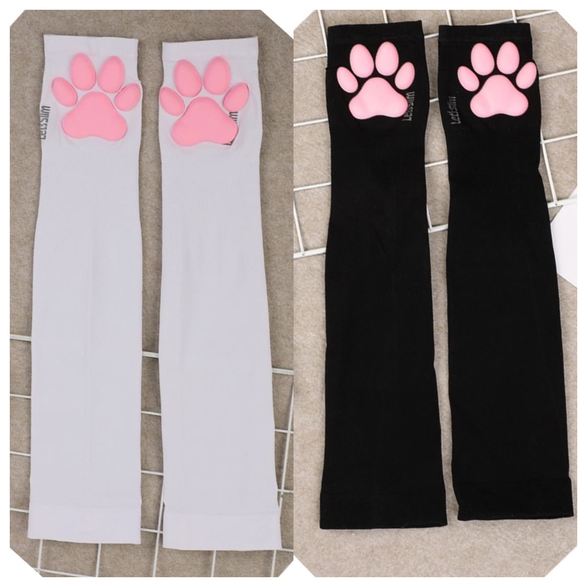 3D Cat Paw Pad Thigh High Socks - image 11