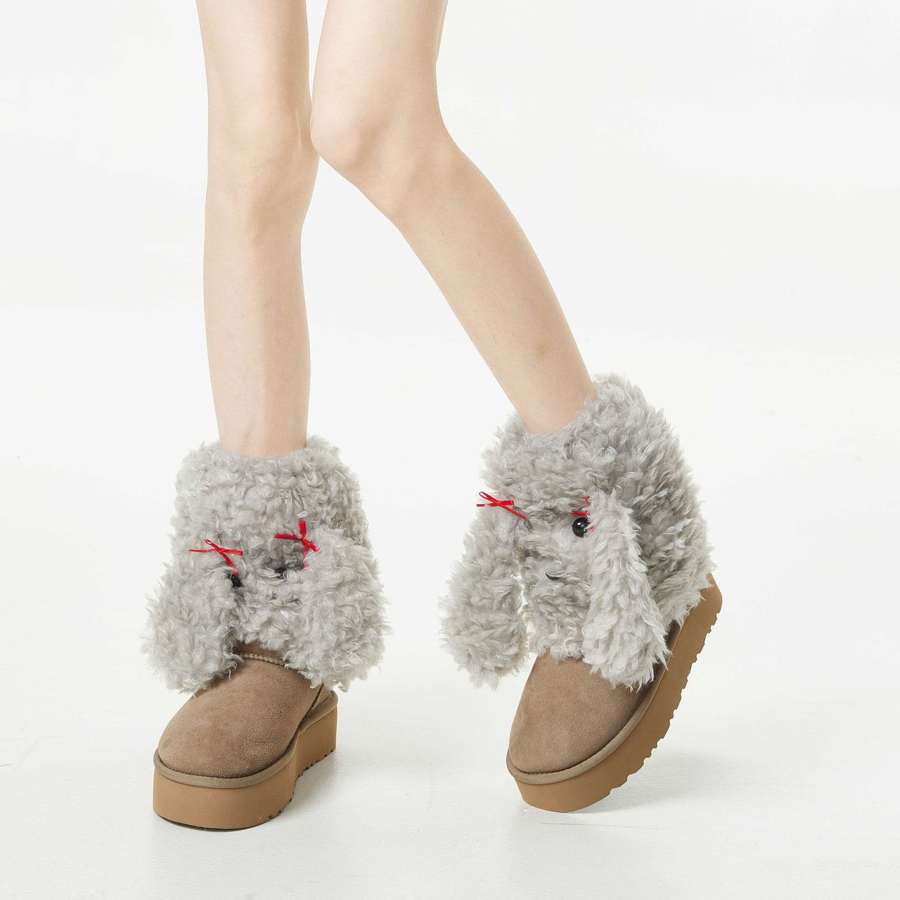 Cute 3D Puppy Plush Leg Warmers - image 11
