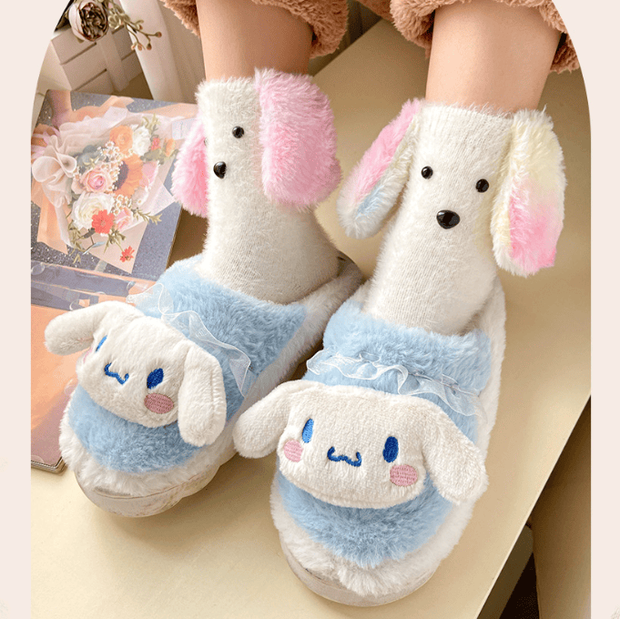Cute Puppy Fleece-Lined Sleep Socks - image 7